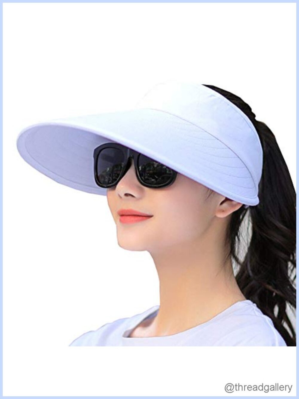Women Large Brim UPF50+ Sun Visor Hat